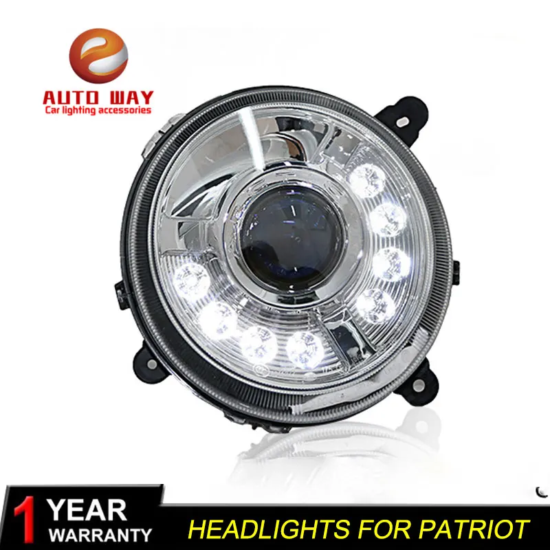 Чехол для стайлинга автомобиля фары Jeep патриот Патриот 2011 2015 светодиодный DRL