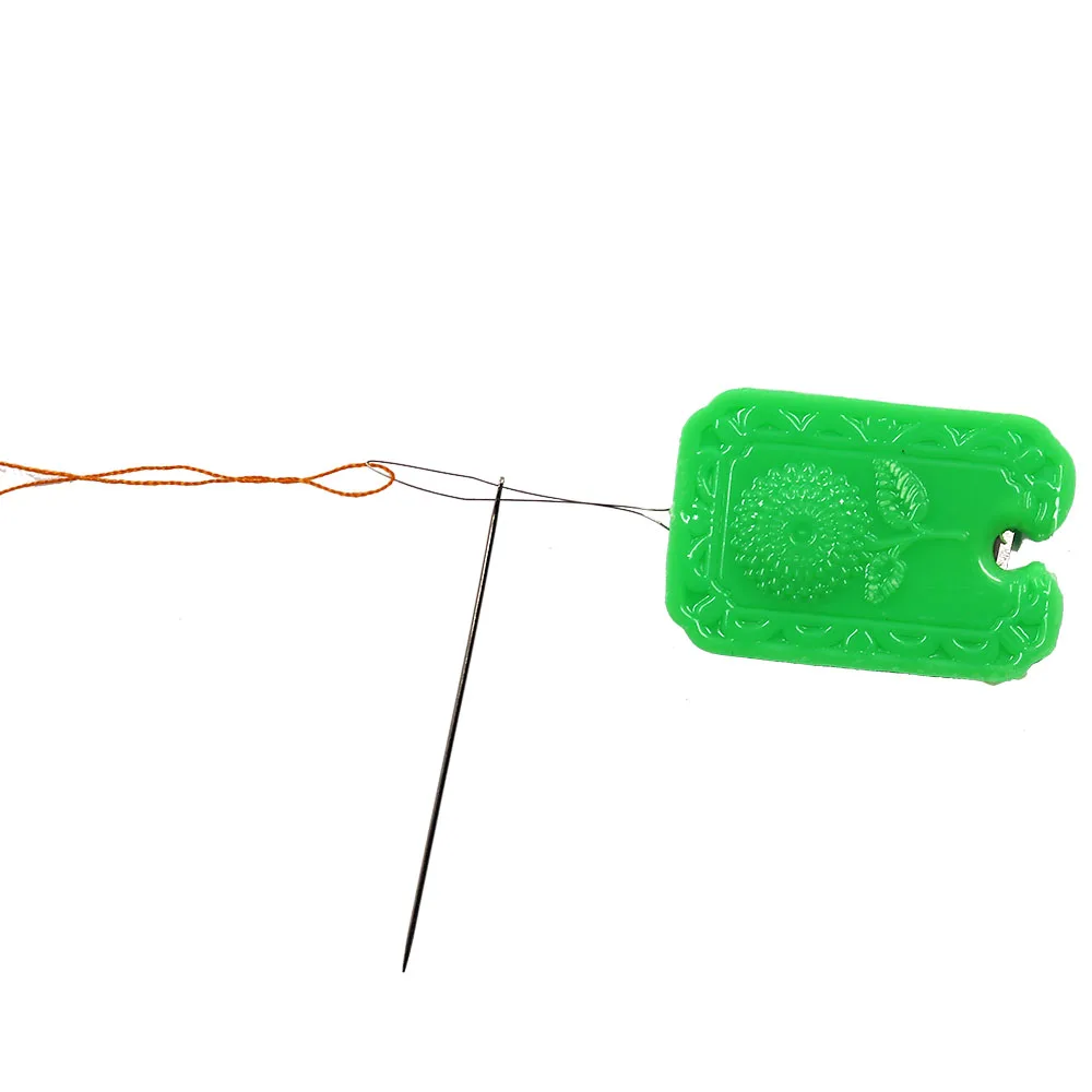 3 шт. пластиковая игла Threader для нитки ручного шитья вставка стежка с резцом резьбы