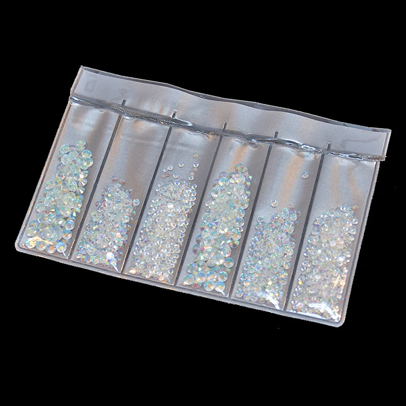 2 мм 3 4 6 Sub pack круглые AB Стразы для дизайна ногтей 1 упаковка 3D драгоценные камни