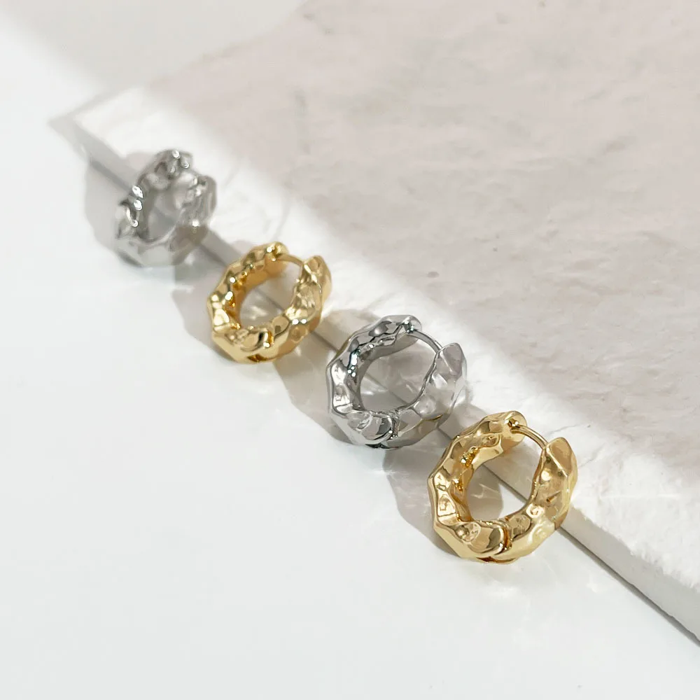 

Metal Irregular Round Earrings European American Style Hip-hop Punk Fashion Retro Earrings Women Jewelry Party Accessories