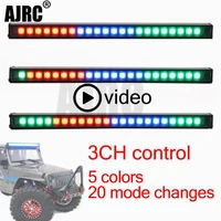 20 modes flicker rc car upgrade parts led light bar bulbs roof lamp for 110 rc crawler traxxas trx4 axial scx10 90046 d90 tf2