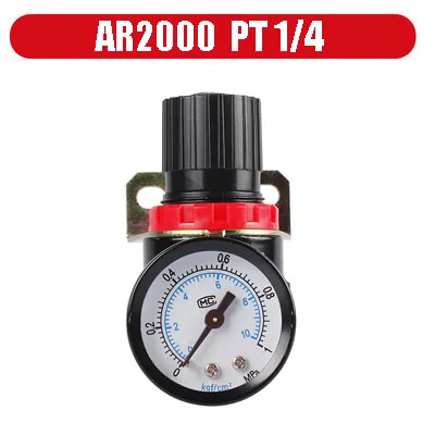 Регулятор давления AR2000 02 G1/4 '', рельефный мини-регулятор давления компрессора, блоки обработки, штуцер клапана