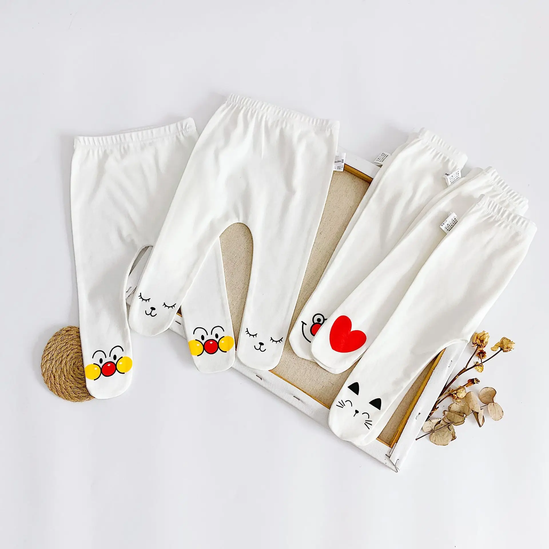 Детские штаны унисекс для мальчиков и девочек новорожденных Колготки с рисунком