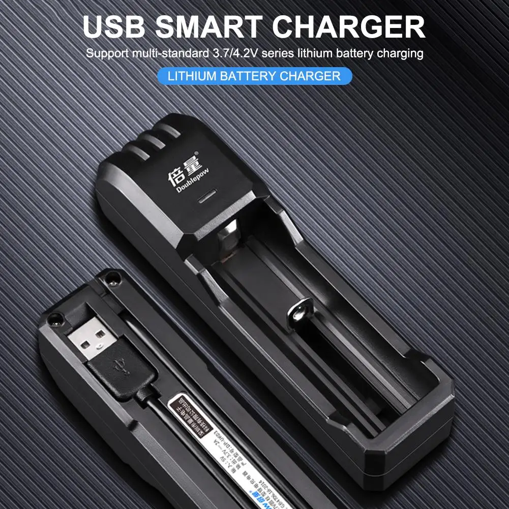 Высокое качество USB с одним гнездом литий Батарея Зарядное устройство для 26650 18650 14500 10440 16340 21700 18500 литиевая Батарея