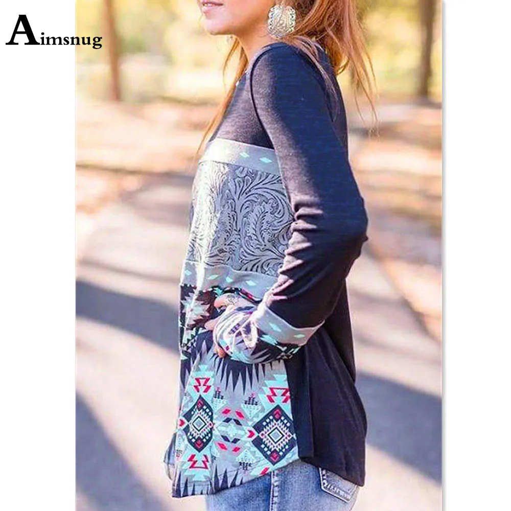 

Plus size 3xl Women Casual T-shirt Patchwork Basic Shirt Long Sleeve Women's Top 2021 New Summer Tees shirt Femme Clothing