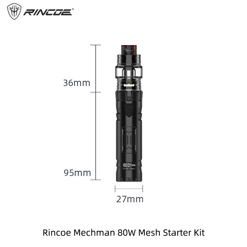 В наличии Rincoe Mechman 80 Вт вейп мод электронная сигарета Fit Mesh Танк ручка vs Vgod Pro мех |