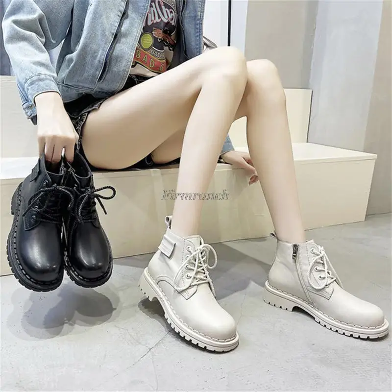 

Women's boots 2021 autumn and winter new first layer cowhide Martin boots British style low-tube thick-soled Chelsea boots