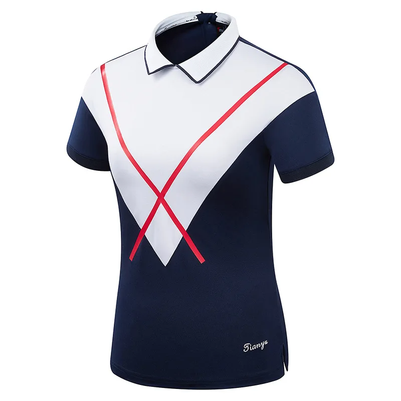 TTYGJ Golf Women's  Short Sleeve T Shirt Outdoor Sports Top Golf Clothing Korea Polo Shirt Women Summer Sportswear