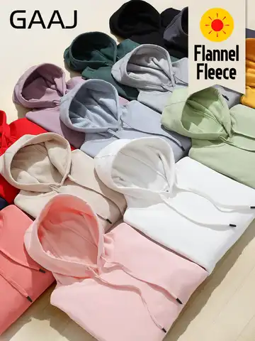 Hoodie Women High Quality Cotton Hoodies Sweatshirts Thick Flannel Fleece Winter Autumn Oversized Warm Hooded Sweatshirt Woman