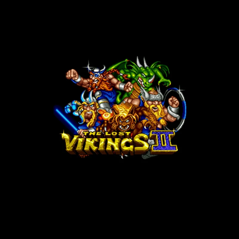 Lost Vikings II USA версия 16 бит большая серая игровая карта для NTSC игрового игрока |