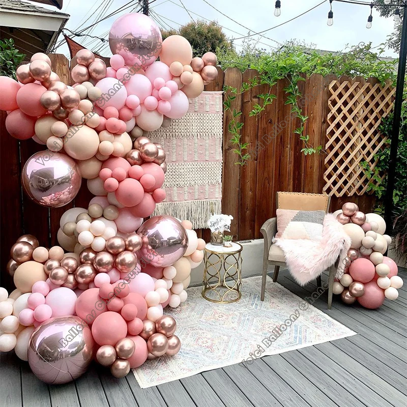 224 шт. розовый кремовый персиковый воздушный шар в стиле ретро | Дом и сад