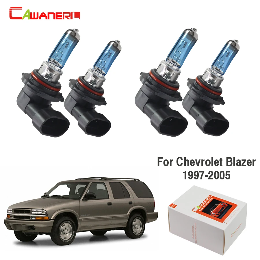 Cawanerl 2 пары 100W 9005 9006 галогенная лампа 4300K теплый белый автомобильный светильник