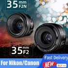 Объектив Yongnuo YN 35 мм, широкоугольный фокусный объектив с автофокусом для Canon 450D 550D 650D, Nikon D7100 D3200, 35 мм F2 F2N