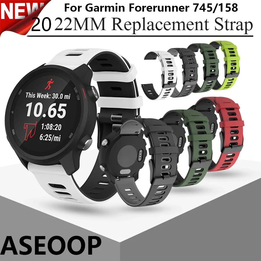 

Ремешок для наручных часов Garmin шнур 2, ремешок для Garmin Forerunner 158 745 245 645 Vivoactive 4 3 шнур, умный силиконовый спортивный браслет
