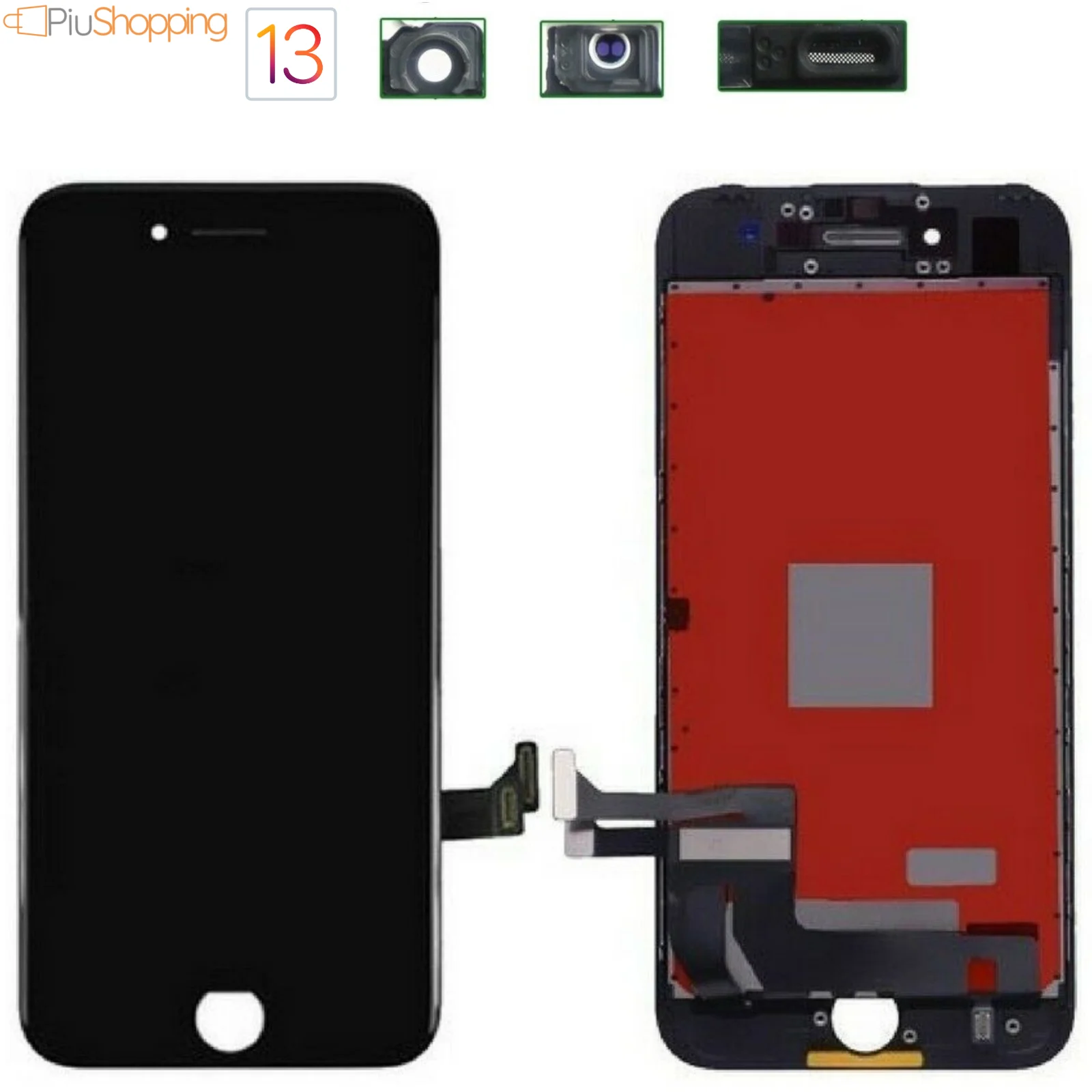 Сенсорный экран ЖК-дисплей RETINA для APPLE IPHONE 7 стеклянный черный + рамка | Мобильные