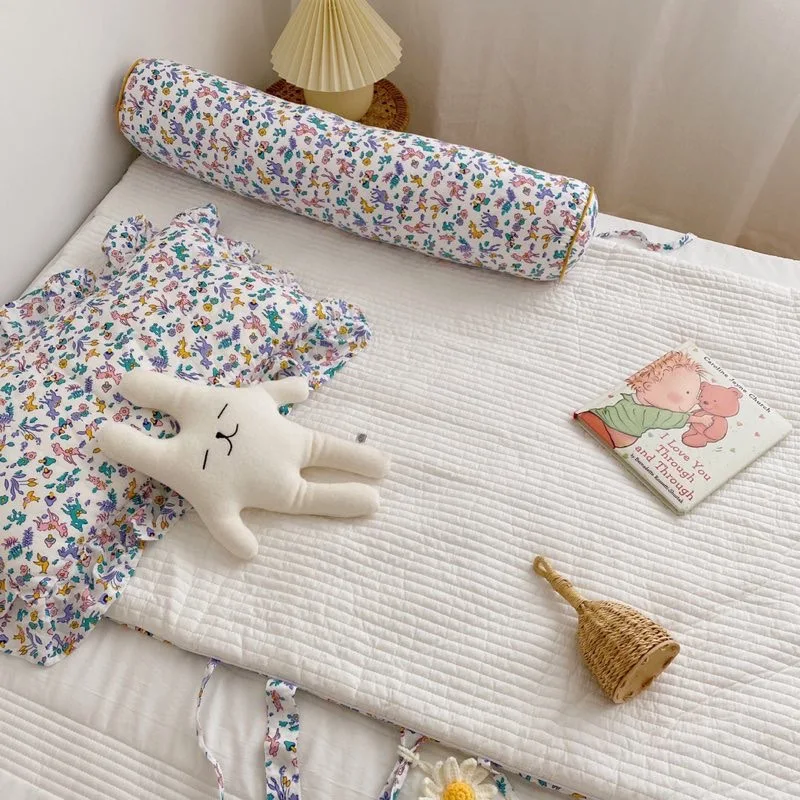 

Baby Bed Mattress Covers double-sided portable pad crib bedding sheet children's kindergarten 100% cotton mattress baby's cot
