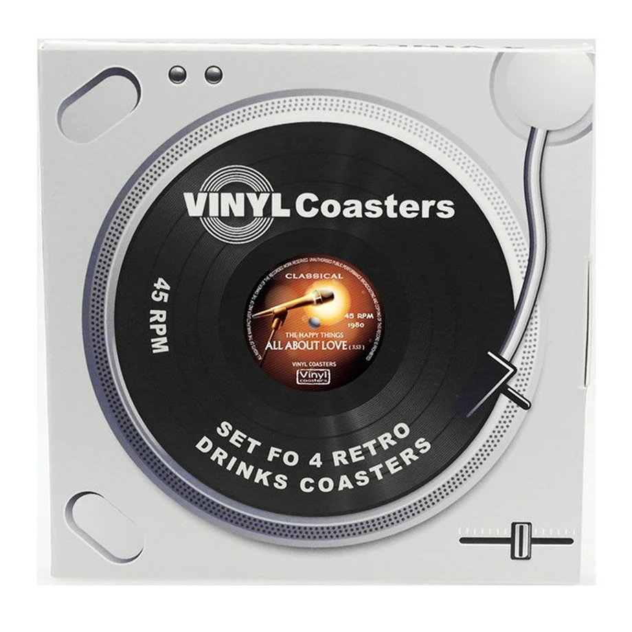 Ретро пластик рок музыка виниловая запись стол салфетки винтажная Подставка под