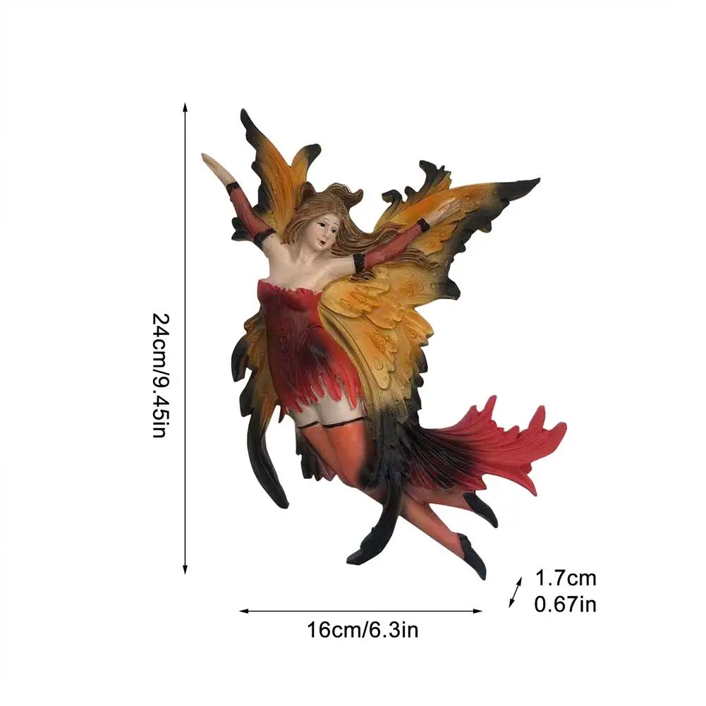 

Fairy Garden Wall Ornaments Hanging Decors Elf Art Crafts Garden Wall Pendant Resin Statue Decoration For Home Holiday Party