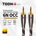 Кабель TODN Aux 6N OCC Jack 3,5 мм на 3,5 мм, аудиокабель, динамик для iPhone, компьютер, автомобильный динамик для iPad, Huawei, Xiaomi