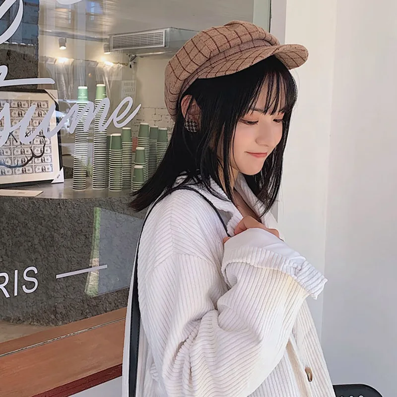 Восьмиугольный берет для девочек модные шапки повседневная классическая