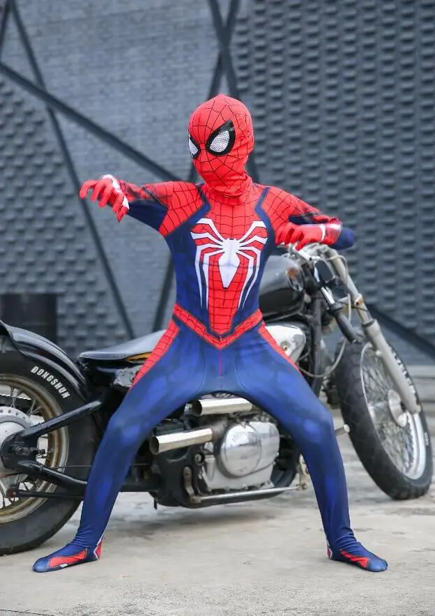 PS4 INSOMNIAC костюм 3D принт спандекс игры Spidey Косплей Костюм Хэллоуин косплей костюмы