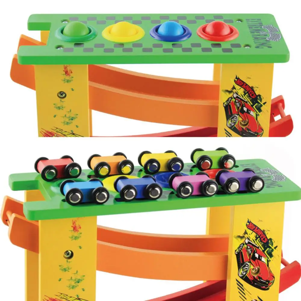 Детский деревянный планер инерционный трек блок скользящий машинки детские