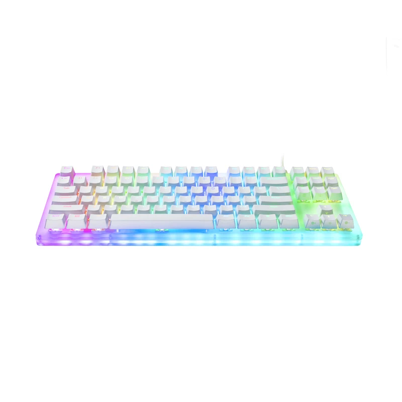 womier 87 key k87 mechanical keyboard 80 87 tkl pcb case hot swappable switch support lighting effects with rgb switch led free global shipping