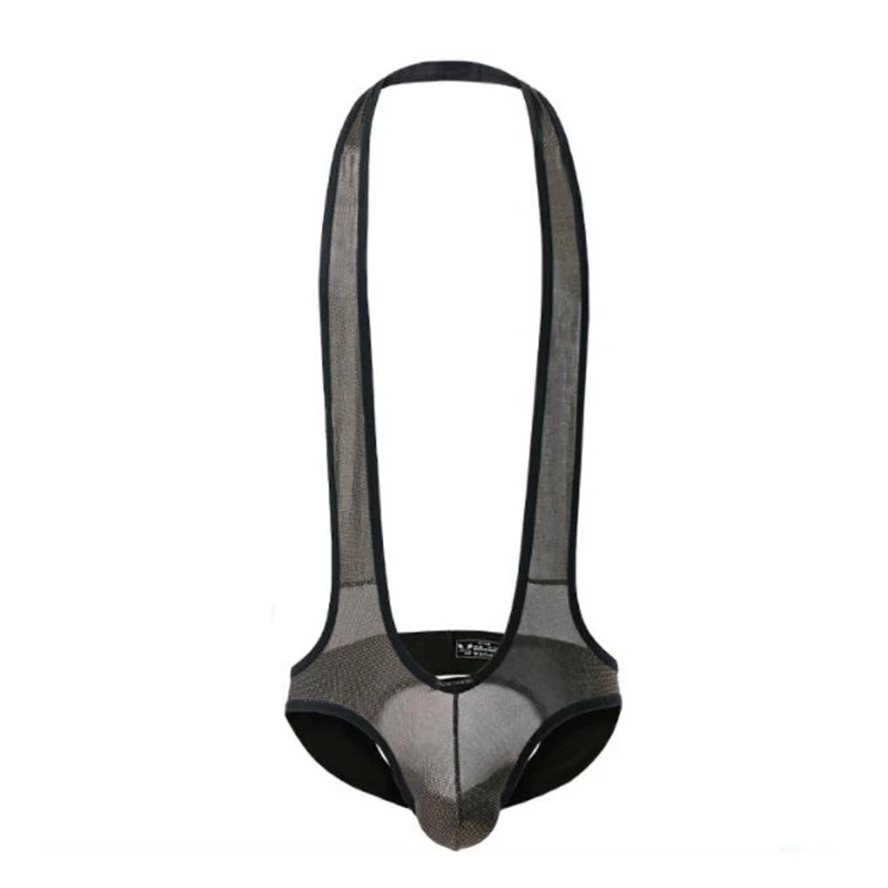 Мужское сексуальное Сетчатое боди бандаж нижнее белье майка для борьбы трико