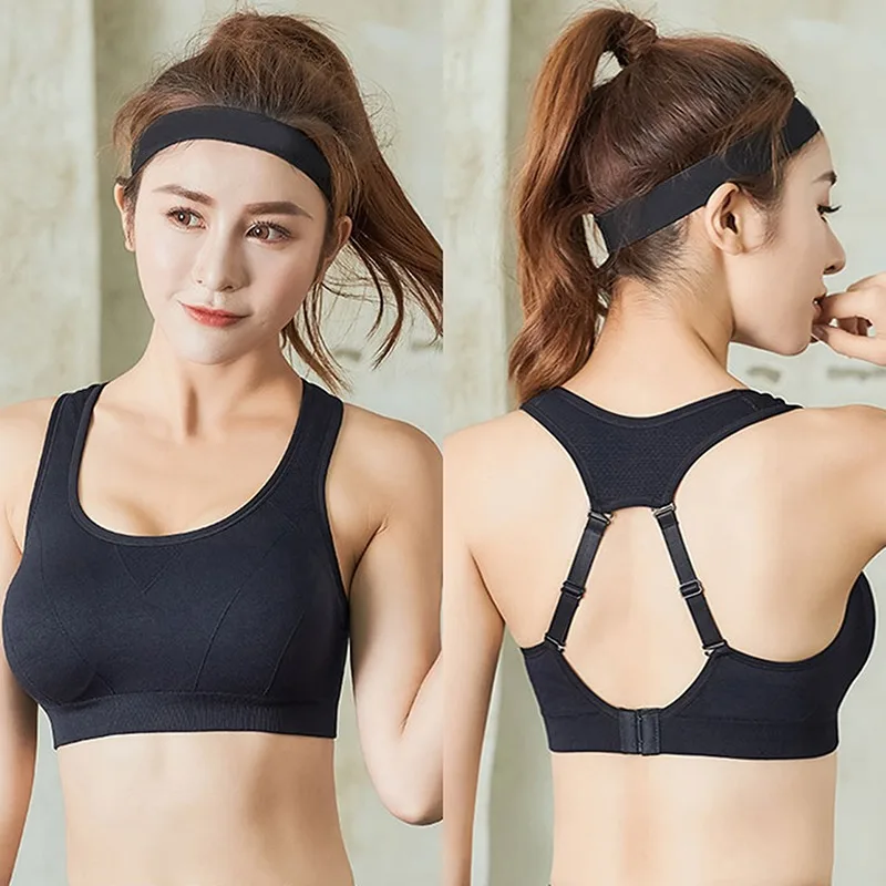 Women adjustable Sports Bra Fitness Yoga Tank Crop Top Push Up Underwear Shockproof Athletic Vest Gym Shirt Sport Sportswear