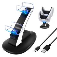 2 dual charging controller quick charger dock for playstation 5 ps5 controller fast power base bracket station led indicator