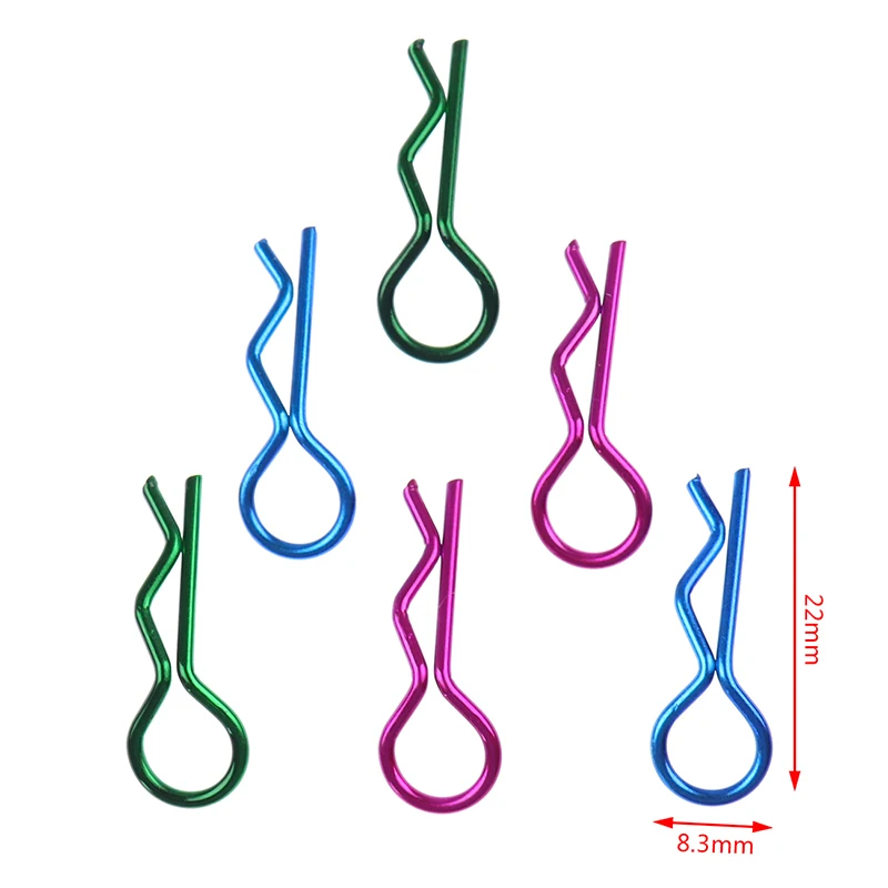 10 шт. черные металлические зажимы для кузова радиоуправляемой машинки R-образные