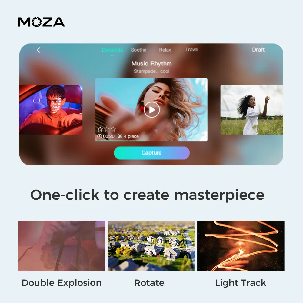 MOZA NANO SE монопод для селфи смартфона Gimbal регистрации YouTube путешествия съемки |