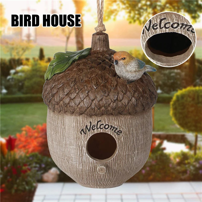 

Полимерные домики для птиц Ручная роспись подвесная кормушка для птиц украшение для сада двора креативный подарок для любителей птиц BENL889