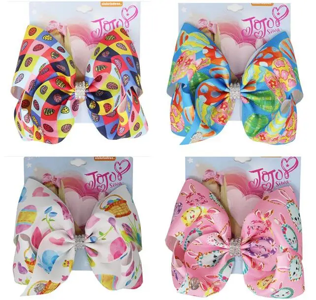 8 дюймов Большой на пасхальную тему с изображением кролика и банты волосов