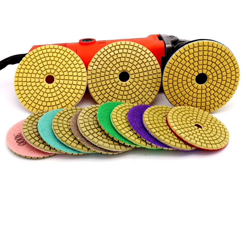 7 шт спиральный тип шлифовальный диск 4 &quotалмазные влажные Гибкие Полировальные