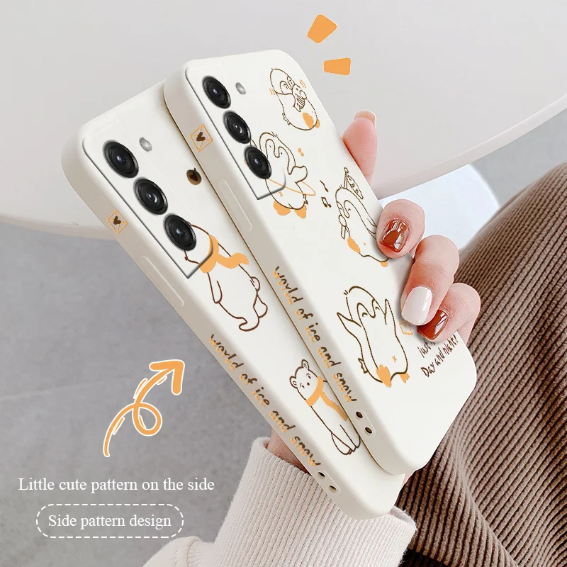Side-printed Text Phone Case For SamsungGalaxy S22 S21 S20 FE S10 Note 20 10 Ultra Plus A72 A52 A32 A71 A51 A31 A21S 4G 5G Cover