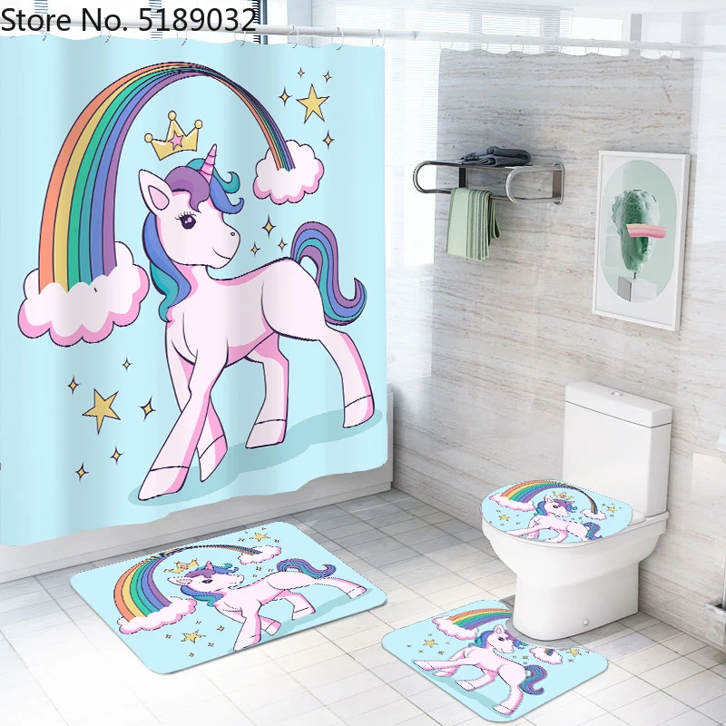 Водонепроницаемый Противоскользящий коврик для ванной комнаты с мультяшным
