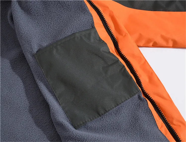 Mountainskin Men Autumn Hiking Jackets Outdoor Sport Windbreaker Camping Trekking Fishing Fleece Hat Detachable Male Coats MA343