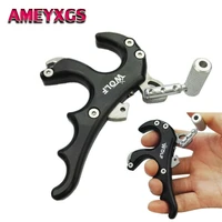 1pc archery compound bow release aids 4 finger grip trigger thumb caliper right hand release bows hunting shooting accessories
