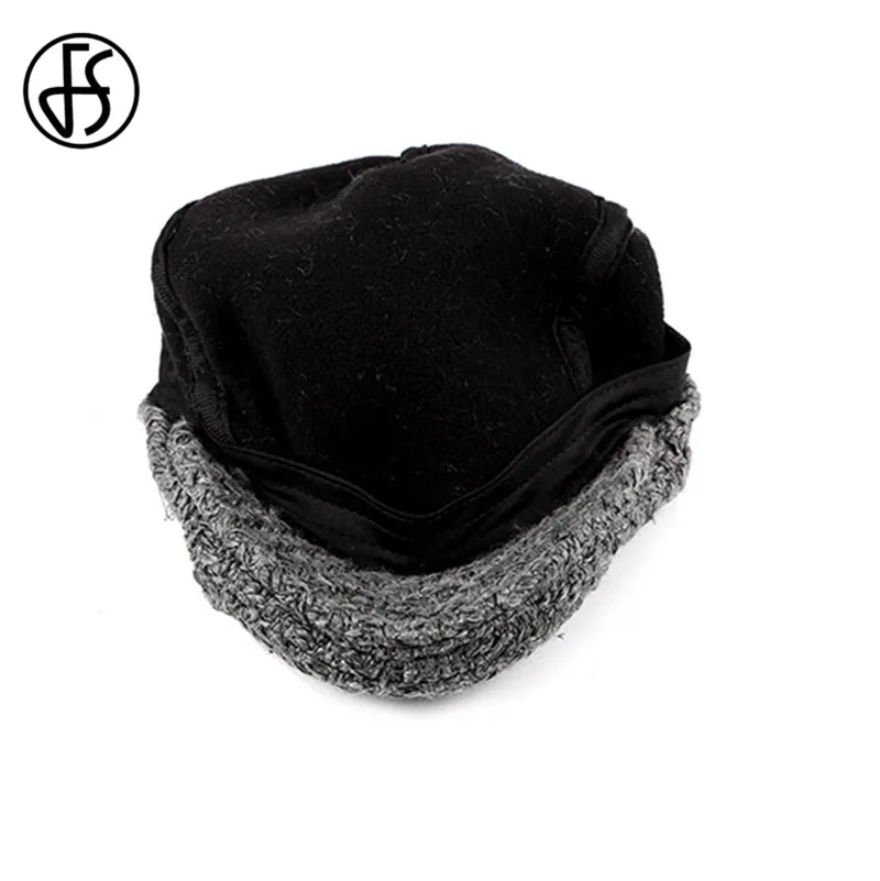 Мужской вязаный шерстяной берет FS теплая плоская шапка утиного ключа Кепка для