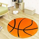 Нескользящий круглый ковер из полиэстера с мячиком, коврик для компьютерного стула, коврик для футбольного баскетбола, коврик для гостиной, детские коврики для спальни