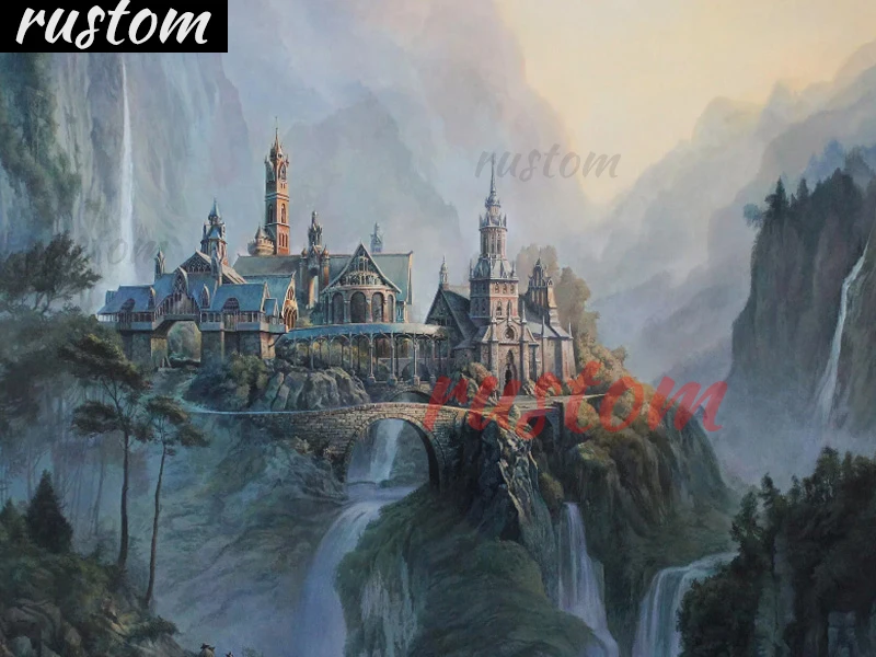 

Full Drill Square Mosaic Art Diamond Painting Castle 5D DIY Diamond Embroidery Landscape Cross Stitch Kits Needlework Rustom