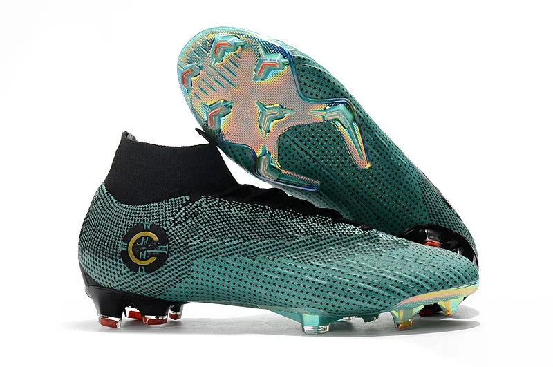 Дешевые супертонкие VI 360 Элитные FG KJ 6 XII 12 CR7 Ronaldo Neymar мужские и женские высокие футбольные бутсы для мальчиков футбольные бутсы Бутсы - Цвет: 15