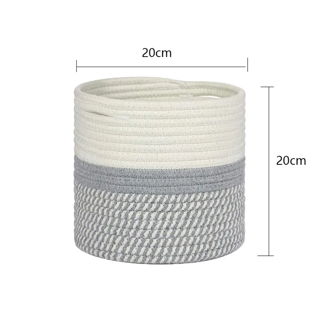 

Cotton Rope Woven Storage Flower Pot Plant Straw Basket Garden Home Storage