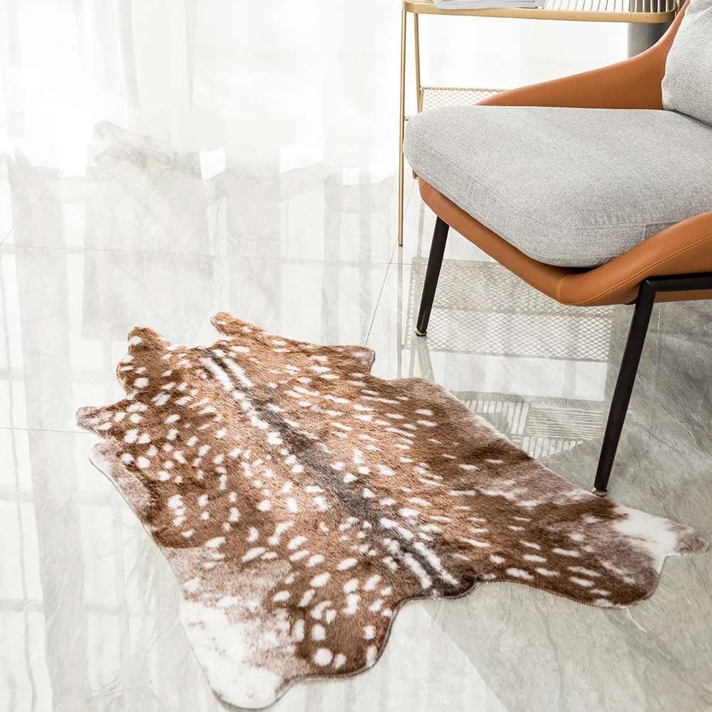 저렴한 1pc Sika 사슴 인쇄 카펫 지상 매트 바닥 깔개 장식 지상 패드 홈