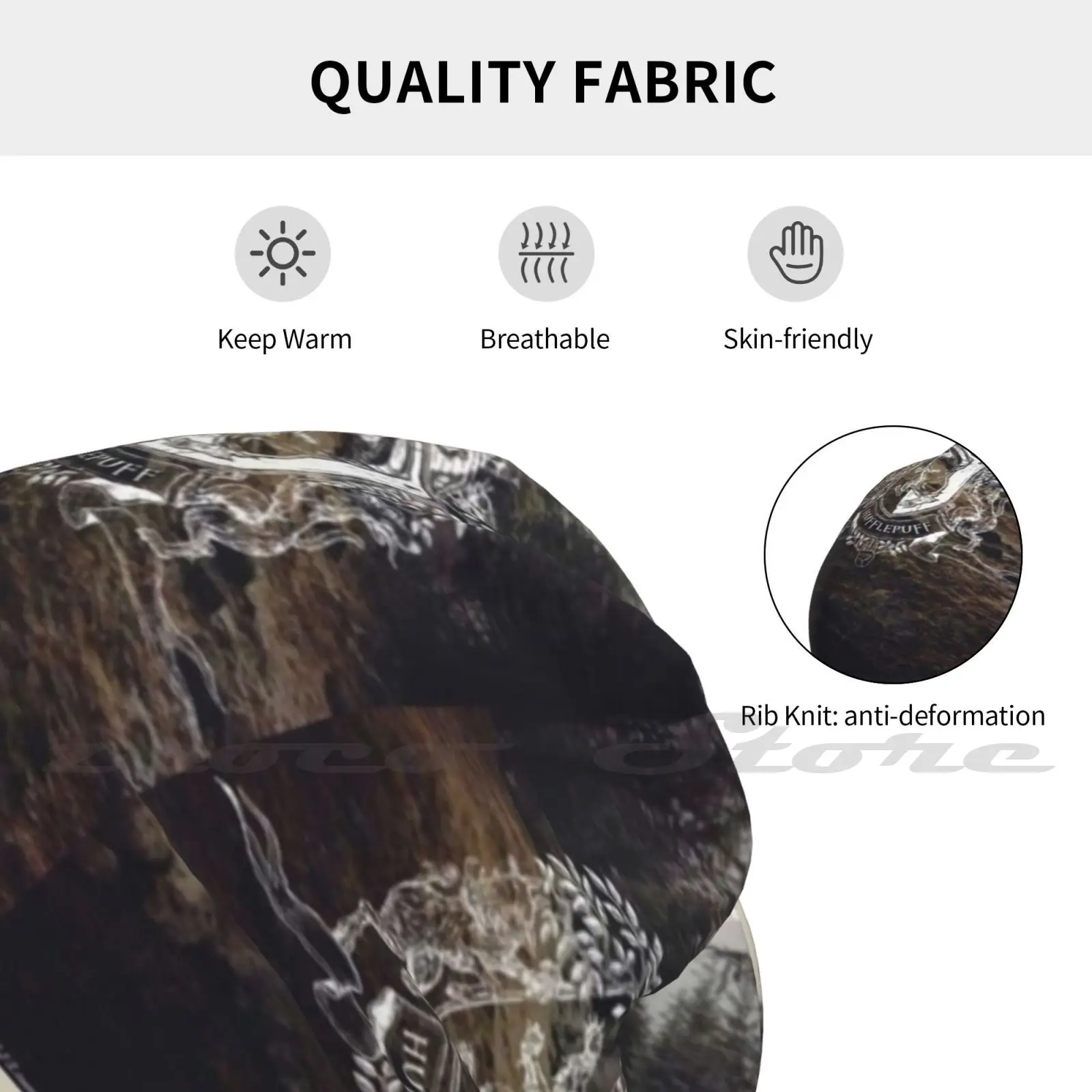 Вязаная шапка пуффендуй с узором для влюбленных взрослых и детей дышащий узор