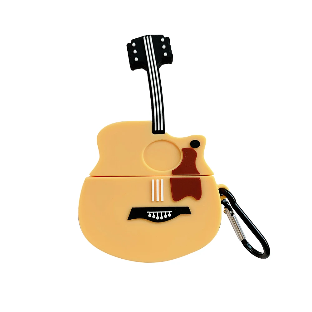 

Soft Silicone Earphone Case For Huawei Freebuds 3 Wireless Bluetooth Headset For Huawei Cartoon Guitar Headset Case With Keyring