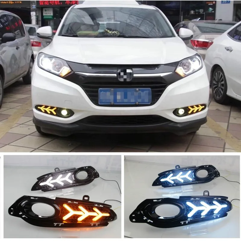 Противотуманные фары 2 шт. для Honda HR-V HRV Vezel 2014 2015 2016 2017 2018 DRL дневные ходовые огни с