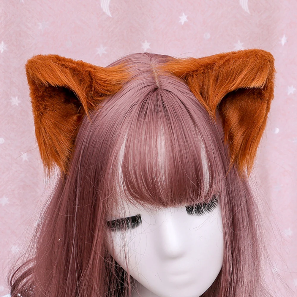 

Cute Furry Animal Beast Ears Hairpin Headwear Ear clip Cosplay Soft Girl Plush Detachable Cat Ear Lolita Hair Accessory Props