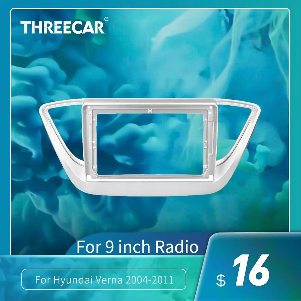 2Din рамка для приборной панели автомобиля подходит Hyundai Verna solari 2004 2011
